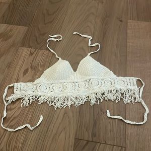 Summer string tied top, tassels